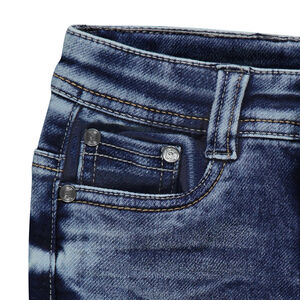 Jeans en molleton effet used 