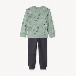 Ensemble jogging molleton à sweat imprimé garçon 