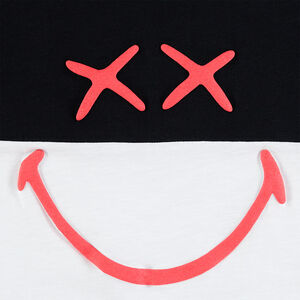 Junior -Tee-shirt manches courtes bicolore en jersey print Smiley 