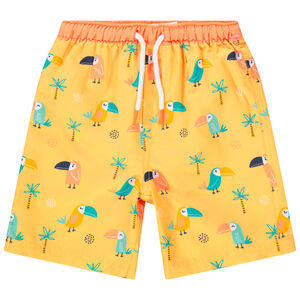 Short de bain imprimé toucans/palmiers pour bébé garçon 