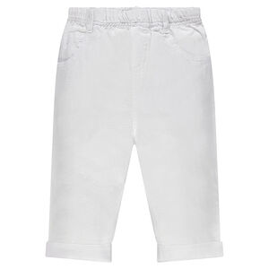 Pantalon en lin et coton uni  