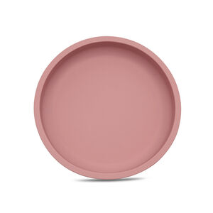 Assiette ronde en silicone - Dusty rose 
