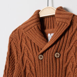 Gilet en tricot fantaisie à double boutonnage 