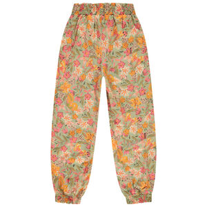 Pantalon fluide à smocks imprimé floral fille 