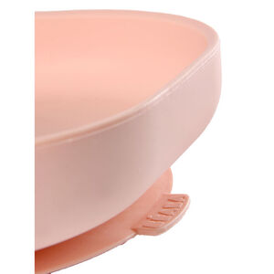 Assiette en silicone avec ventouse Rose 
