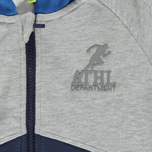 Gilet en molleton à capuche avec prints et poches zippées 