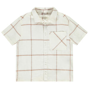 Chemise manches courtes à carreaux garçon 