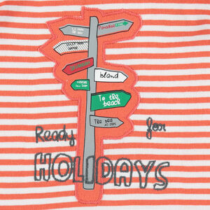 Combinaison courte en jersey avec patch brodé et printé 