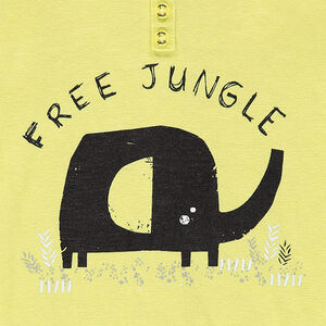 Ensemble tee-shirt print éléphant et pantalon en molleton imprimé all-over 