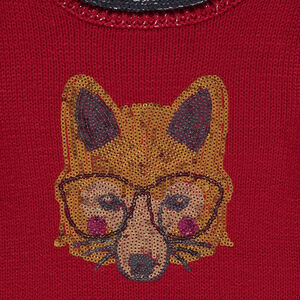 Pull manches longues en tricot à rayures et sequins 