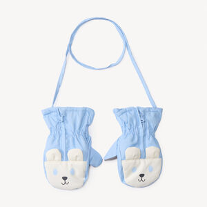 Moufles de ski ludique avec fermeture zip pour bébé garçon 