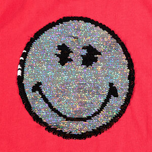 Junior - Débardeur uni avec Smiley en sequins magiques 