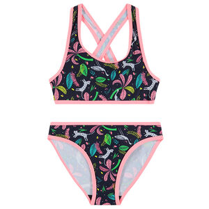 Maillot de bain 2 pièces à imprimé floral all-over 