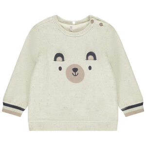 Pull manches longues ours ludique pour bébé garçon 