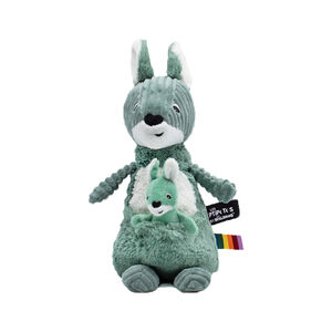 Peluche Ptipotos - Kangourou vert maman/bébé 