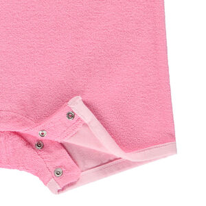 Combinaison courte en éponge broderie fleur pour bébé fille 