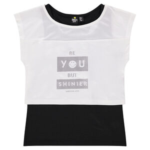 Junior - Tee-shirt manches courtes effet 2 en 1  