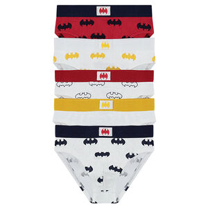 Lot de 5 slips en coton avec logo BATMAN all-over 