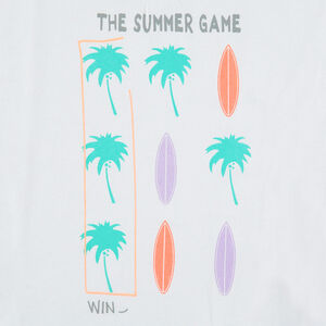 Ensemble avec tee-shirt et bermuda print palmiers et surfs 