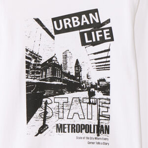 T-shirt manches longues photoprint ville garçon 