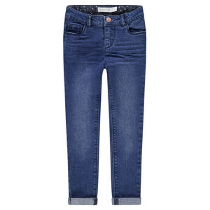 Jeans slim effet used et crinkle 