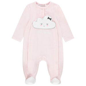 Dors-bien en velours motif nuage 
