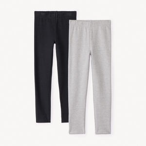 Lot de 2 caleçons unis en molleton gratté fille 