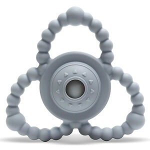 Hochet de dentition silicone Gris 