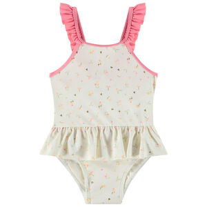 Maillot de bain 1 pièce imprimé fleurs pour bébé fille 