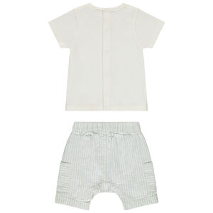 Ensemble 2 pièces avec bermuda rayé pour bébé garçon 