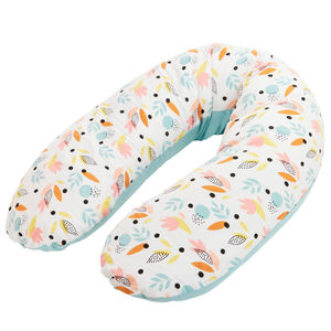 Coussin d'allaitement Flower avec housse rose 160 cm 