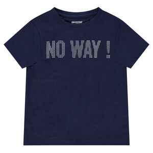 Tee-shirt manches courtes en jersey avec message printé 