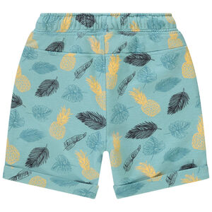 Bermuda en molleton imprimé feuilles/ananas pour bébé garçon 