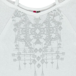 Top à épaules dénudées et print métallique  