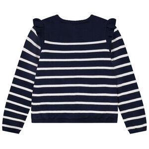 Gilet en tricot à rayures fille 