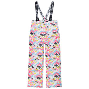 Junior - Pantalon de ski imperméable à bretelles imprimé all-over 