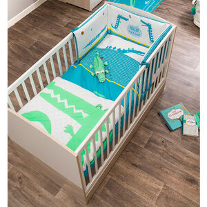 Edredon en popeline motif crocodile 80 x 125 cm 