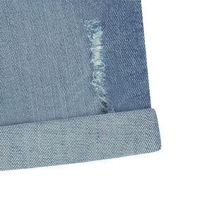 Bermuda en jeans effet used 