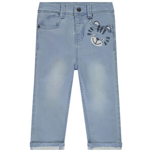 Jean ludique effet denim avec broderie pour bébé garçon 
