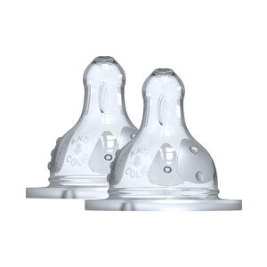 Set de 2 tétines en silicone 3 vitesses + de 6 mois spécial liquides épais - Initiation + 