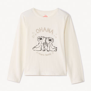 T-shirt manches longues pailleté Stitch & Angel Disney fille 