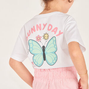 T-shirt manches courtes 1/2 oversize Bilie Boo fille 