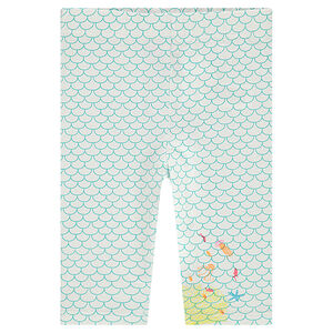 Legging court en jersey à écaille all-over et print fantaisie 