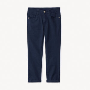 Pantalon slim en twill uni garçon 