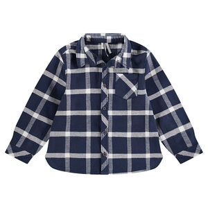 Chemise manches longues en flanelle à carreaux 