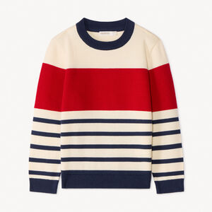 Pull rayé en tricot fantaisie garçon 