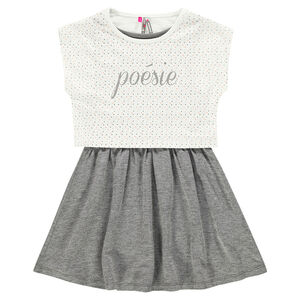 Robe manches courtes effet 2 en 1  