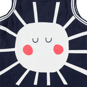 Ensemble avec débardeur print soleil et bermuda en éponge 