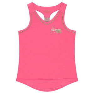 Junior - Débardeur de sport uni avec poche zippée au dos 