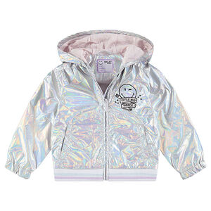 Blouson iridescent doublé jersey avec motif Smiley brodé 